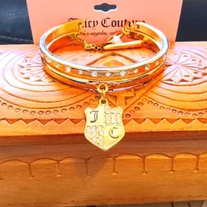 Stylish Rose Golden Juicy Couture Charm Bracelet.